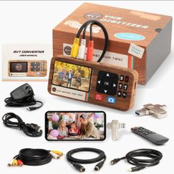 ☆ RVT 3.0 VHS to Digital Converter with 32GB USB & RCA/S-Video Cables
Full HD 1080p | Convert VHS, Hi8, MiniDV, Camcorder, 8mm & Retro Games to MP4 | 