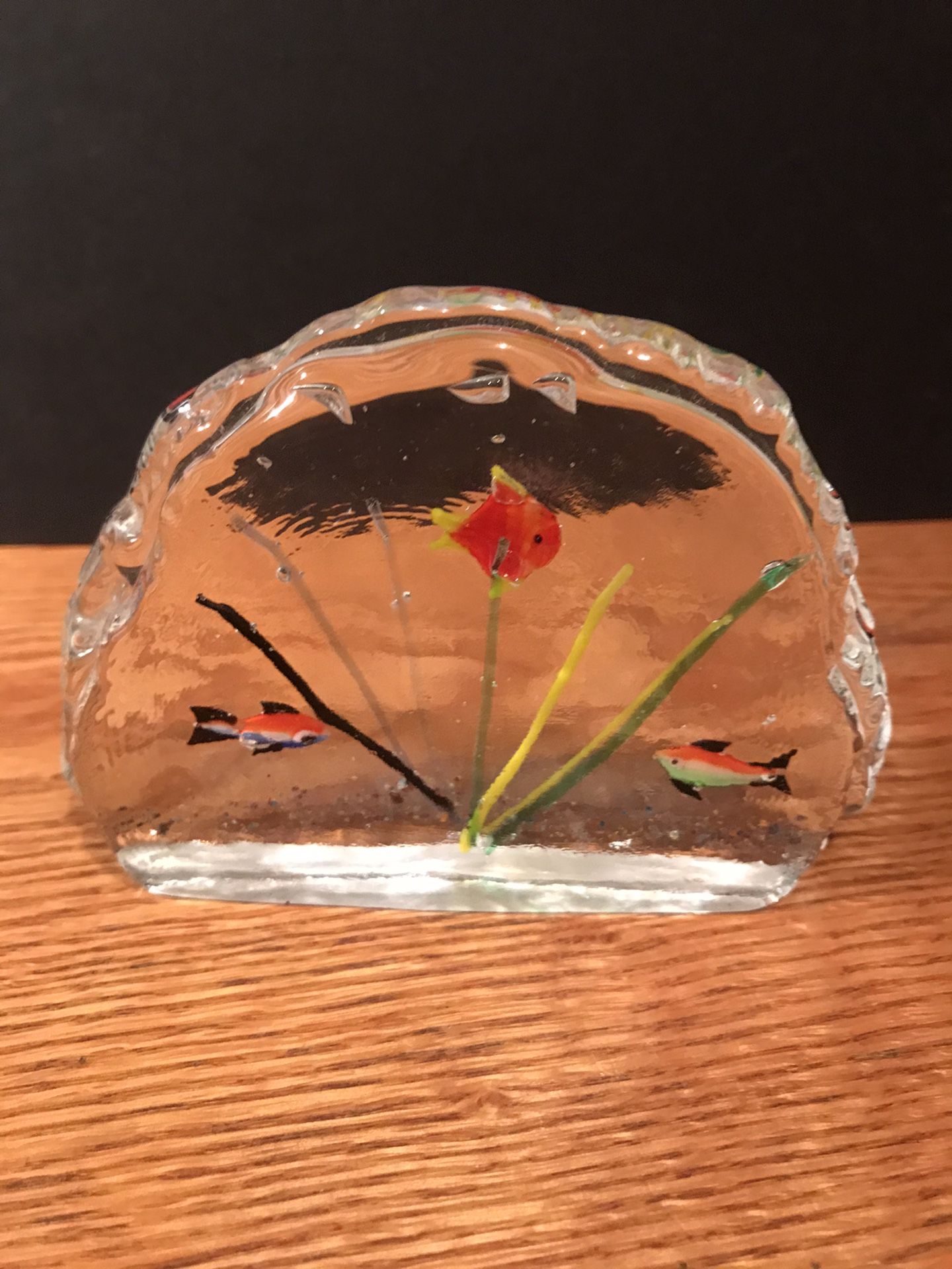 Murano? Glass fish paperweight