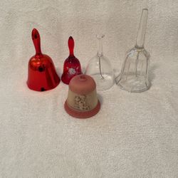 Collection Of 5 Bells One Is a Hummel 1989 First Addition All In Excellent Condition