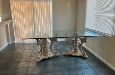 FREE heavy glass dinning table