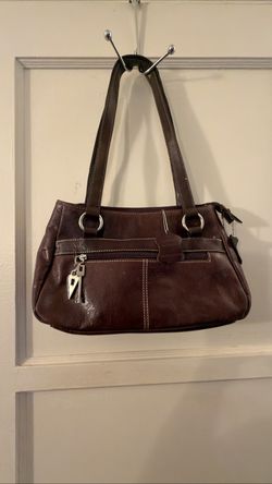 Arielle Brown Leather Shoulder Bag + Free Worthington Purse