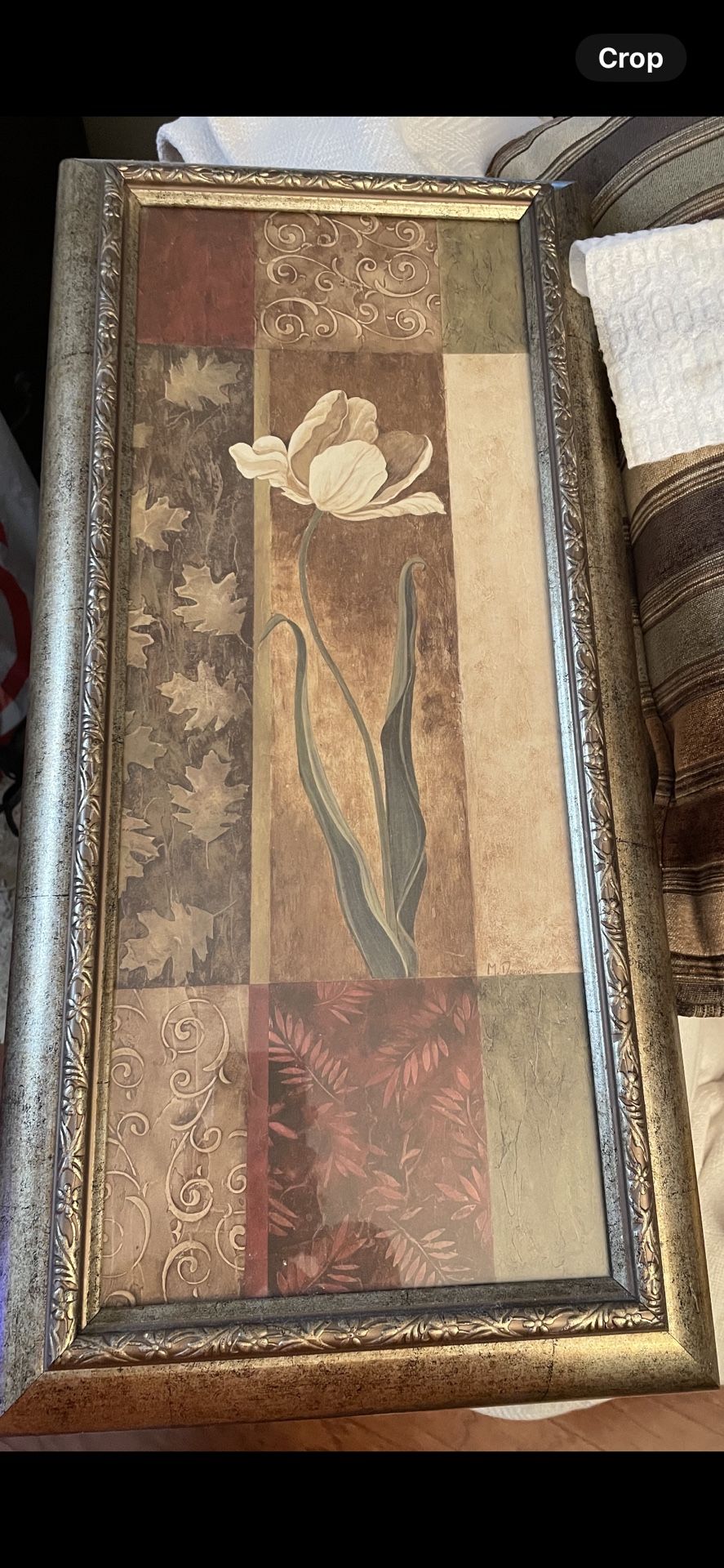 2 Nicely Framed Flower Hangings , Art
