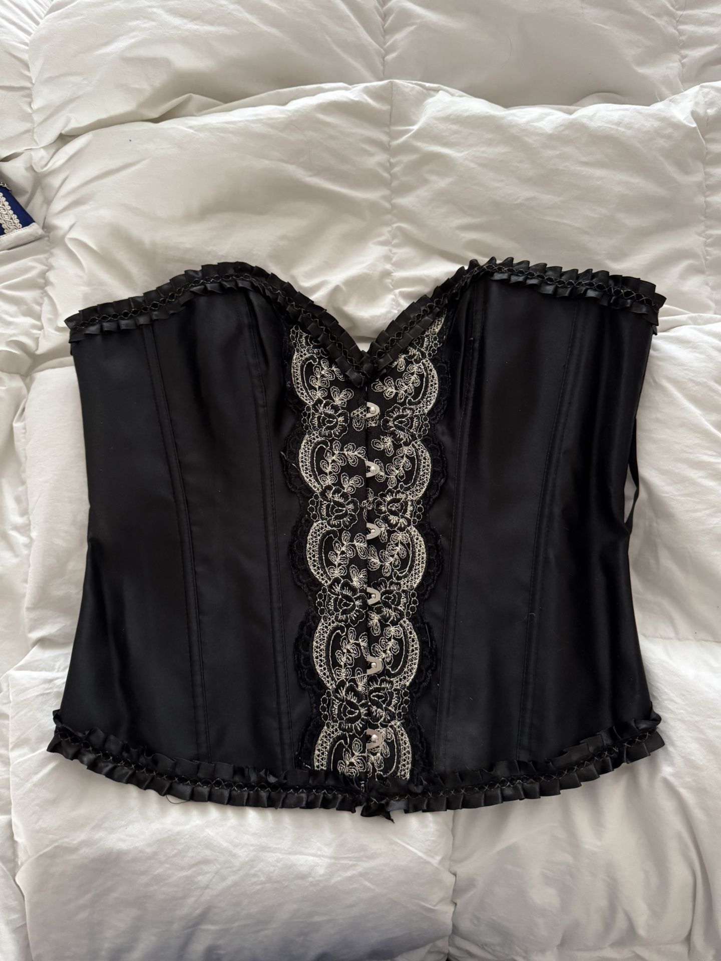 Black Corset w/gold Embroidery