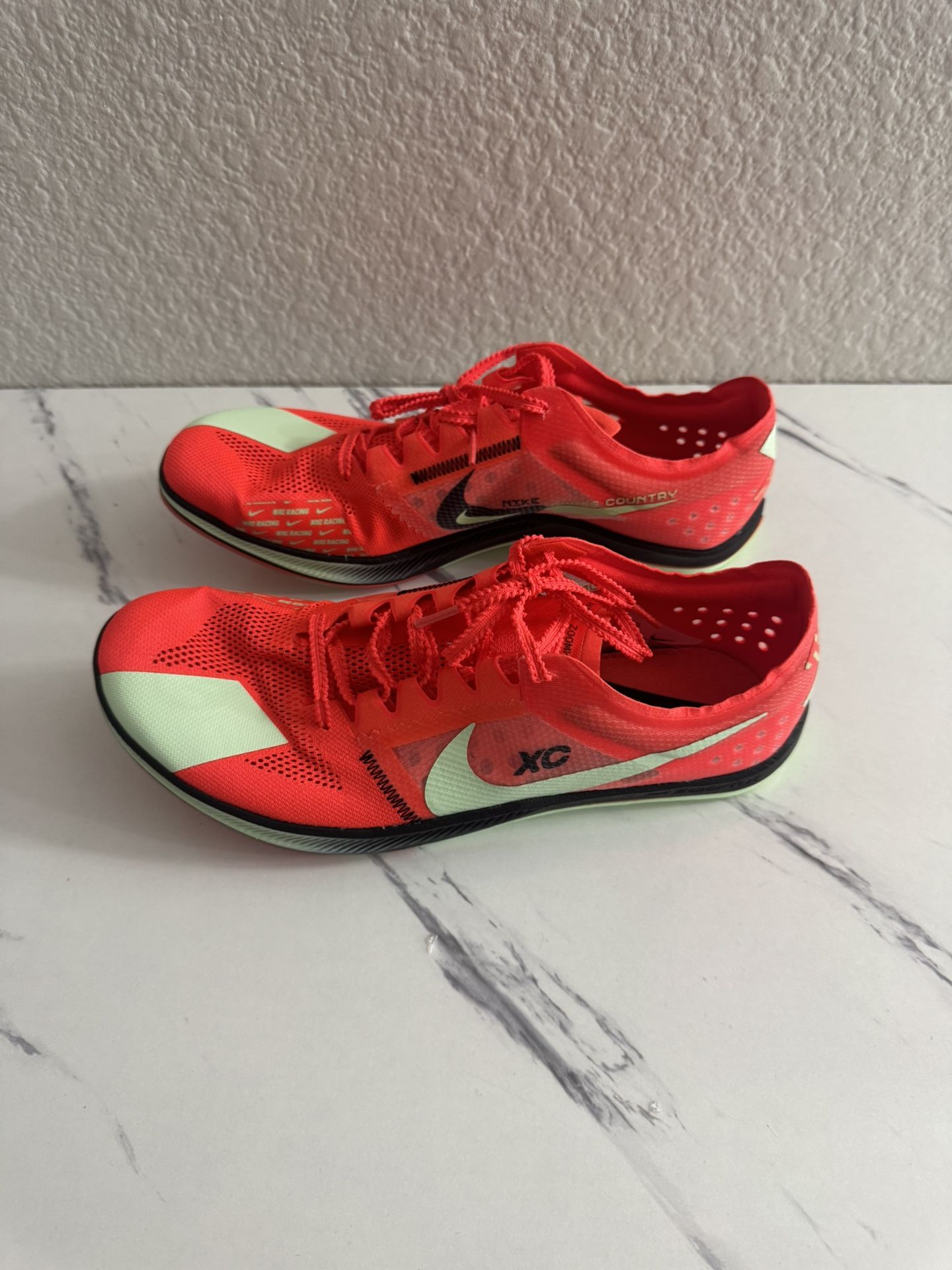 Nike ZoomX Dragonfly XC Track Shoes Men 10 Bright Crimson Vapor Green Spikes New