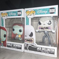 Jack Skellington And Sally Sewing (Together) Funko Pops 