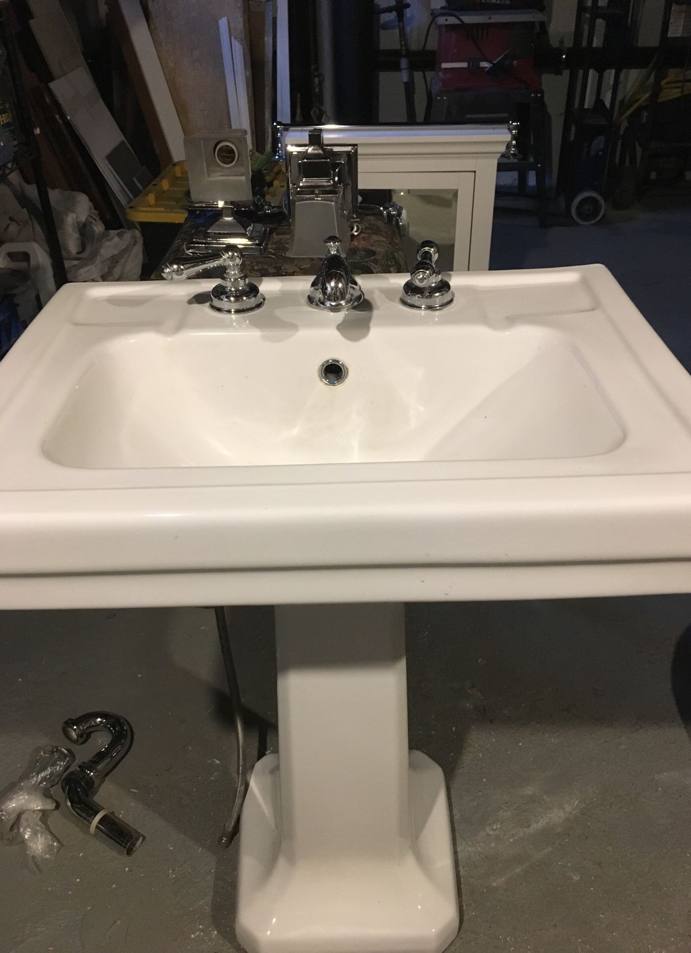Bathroom sink and accessories