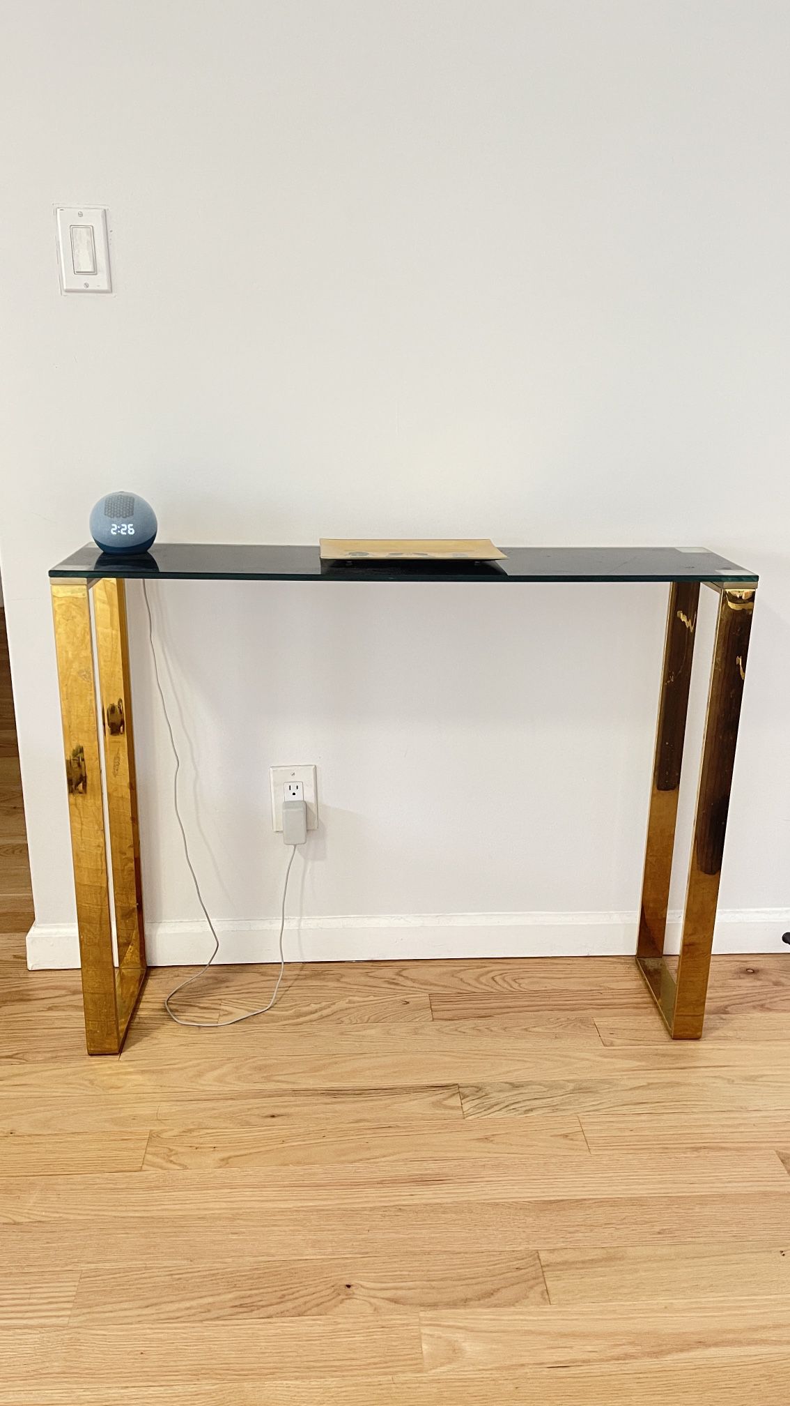 Gold console Table - like new!