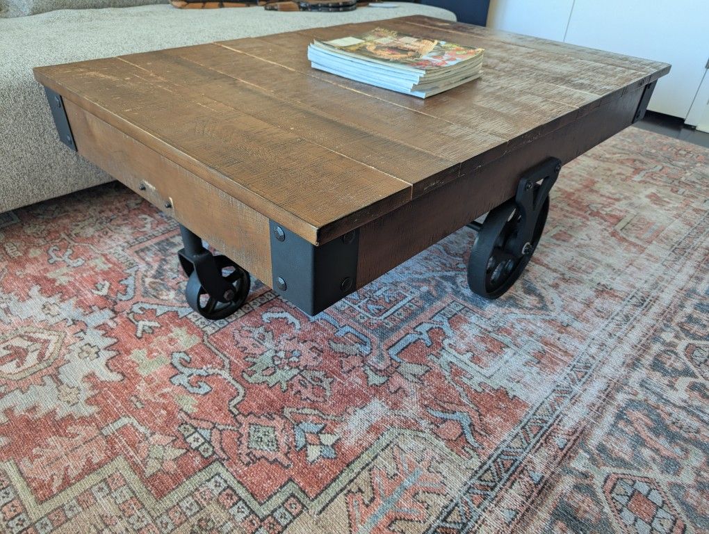 Industrial tyle Coffee table $150