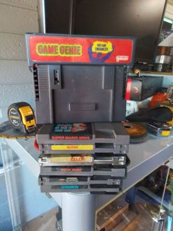 NES 6 Game Lot with Game Genie