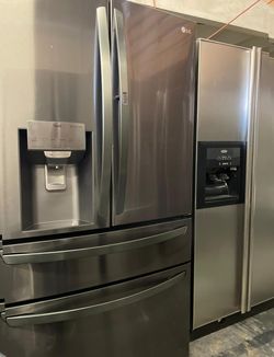 LG 4-Door Black Stainless Fridge
