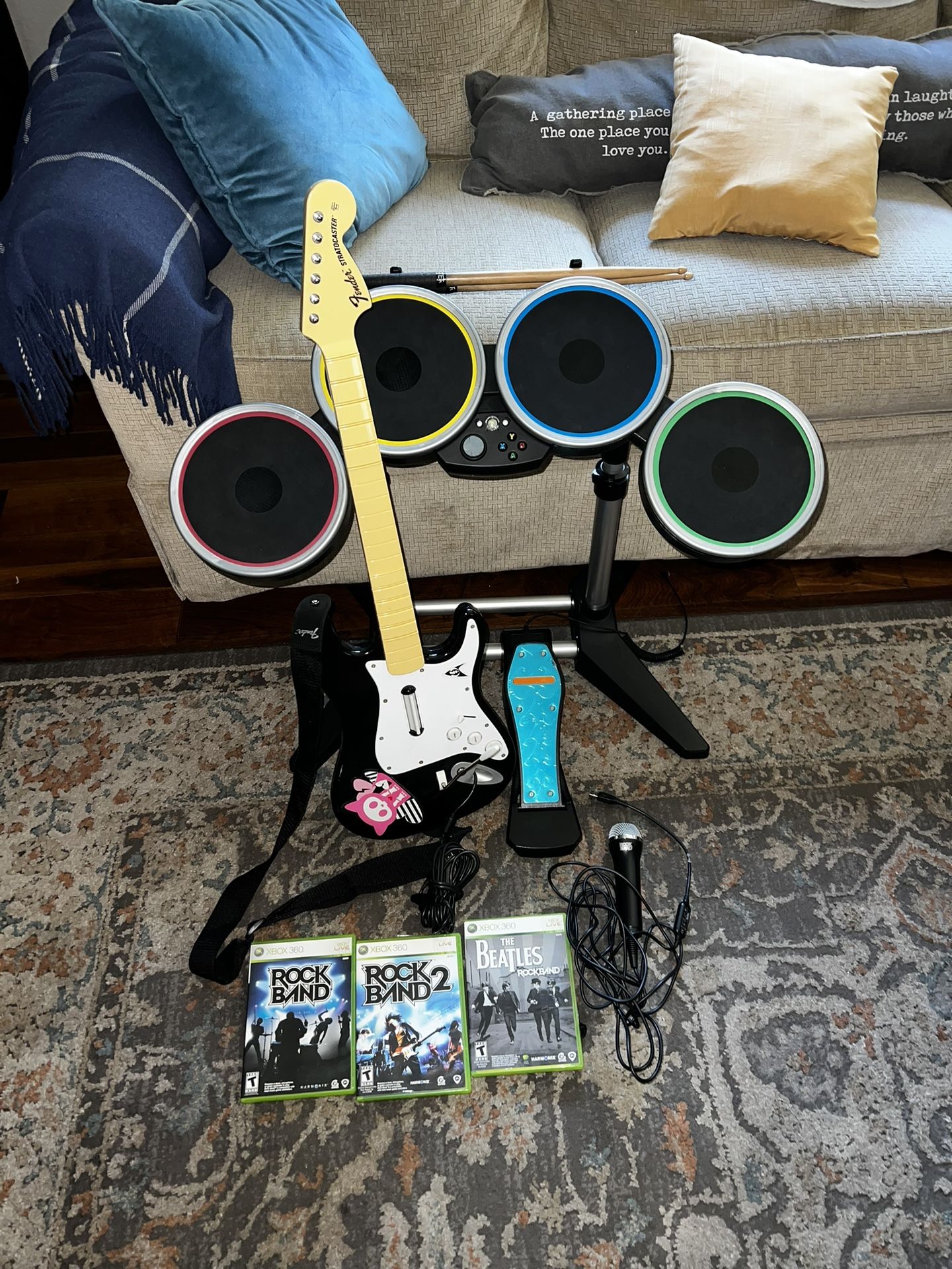 Rock Band Set For Xbox 360