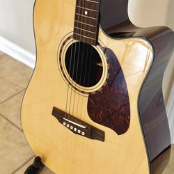 Ibanez PF Series PF5CE Dreadnought Cutaway High Gloss Natural Wood Acoustic-Electric Guitar