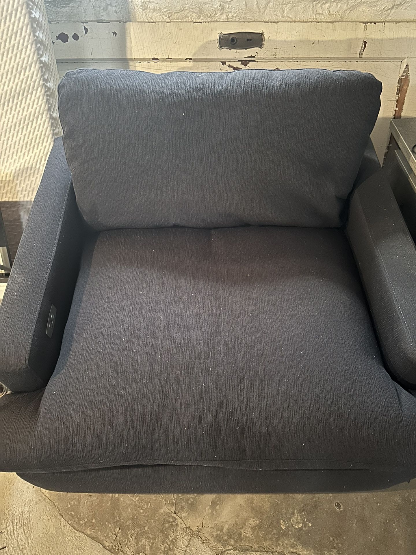 Navy Recliner Electric With Charge Port