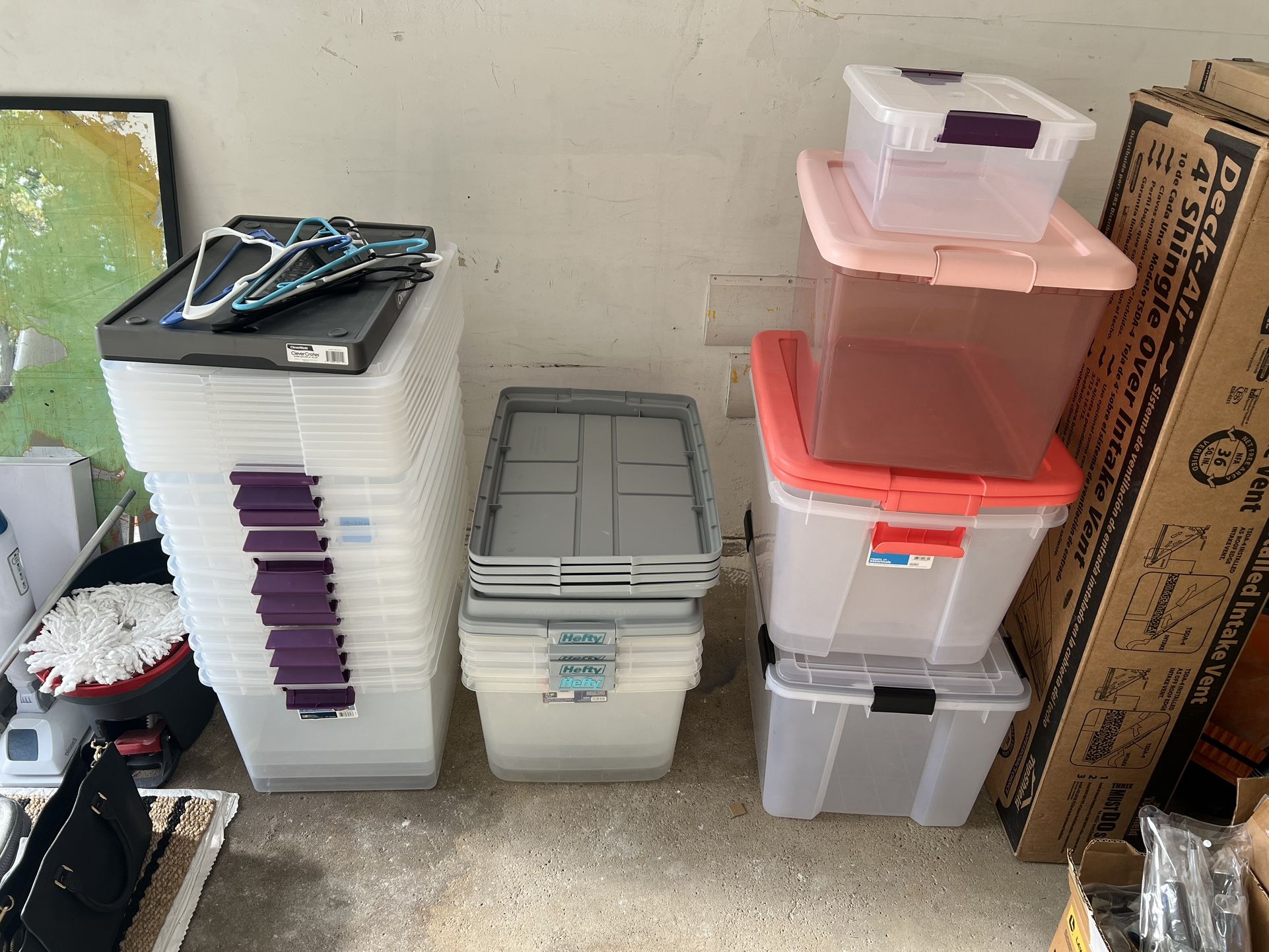 Assorted Storage Bins With lids (All Of Them)