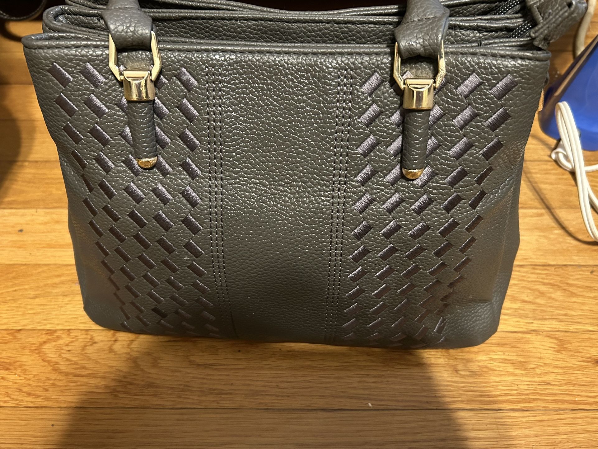 KKXIU Women's Leather Satchel Handbag with Multiple Compartments and Pockets