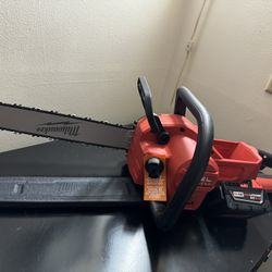 Milwaukee M18 FUEL Brushless 16” Chainsaw with Milwaukee 18V 5ah Battery
