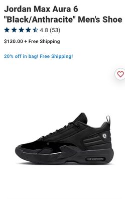 Jordan Max Aura 6 “Black/ANTHRACITE” Men’s Shoes