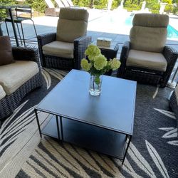 West Elm coffee table inside or out