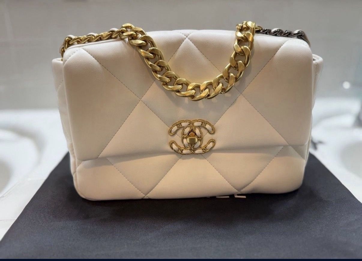 Designer Lambskin Leather: White, Pink, Gold 