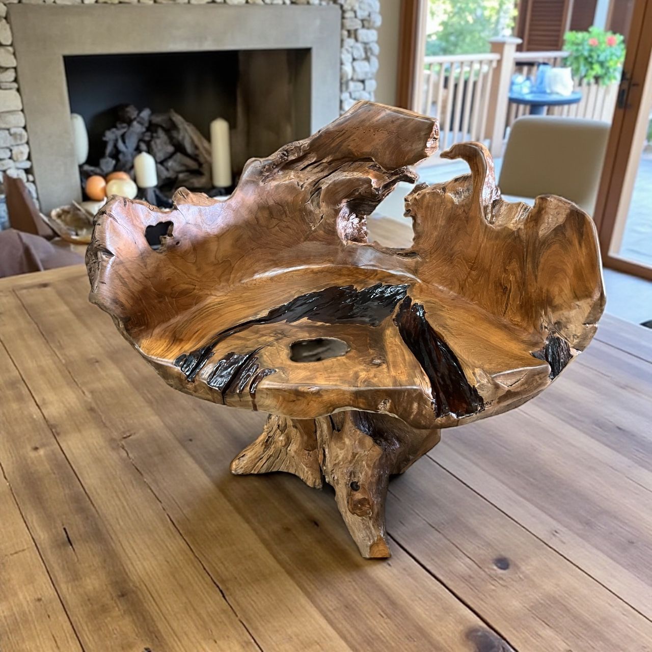 Teakroot Stool Chair For Outside Inside Use