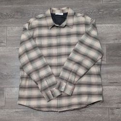 Calvin Klein Jeans Plaid Heavy Flannel Overshirt Shacket Quilted Lined XXL Men