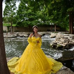 yellow quince  dress