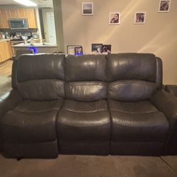 Two Leather Recliner  Couches 