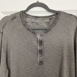 John Varvatos Men’s Long Sleeve 1/2 Button Shirt Size XL