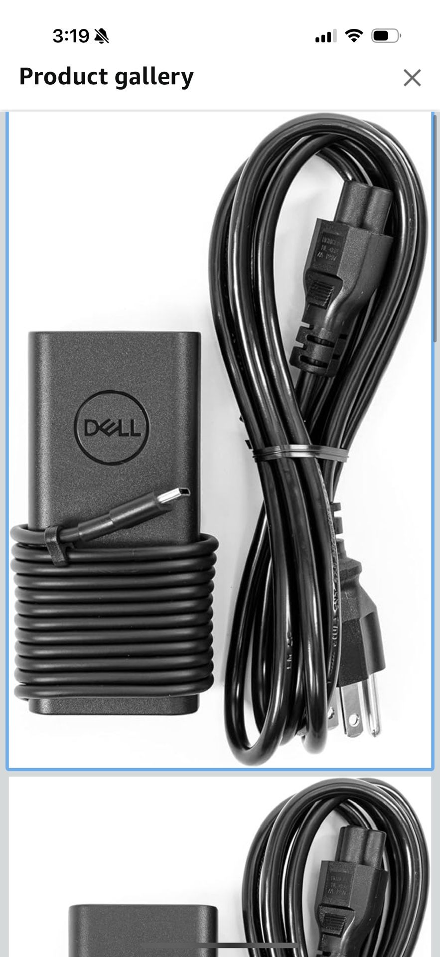 Dell 65W USB-C Laptop Charger for XPS and Latitude 5000 - Power Cord Included