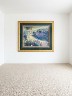 Framed Garden Path Floral Art Print
