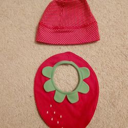 Gymboree Baby Infant Strawberry Hat and Bib