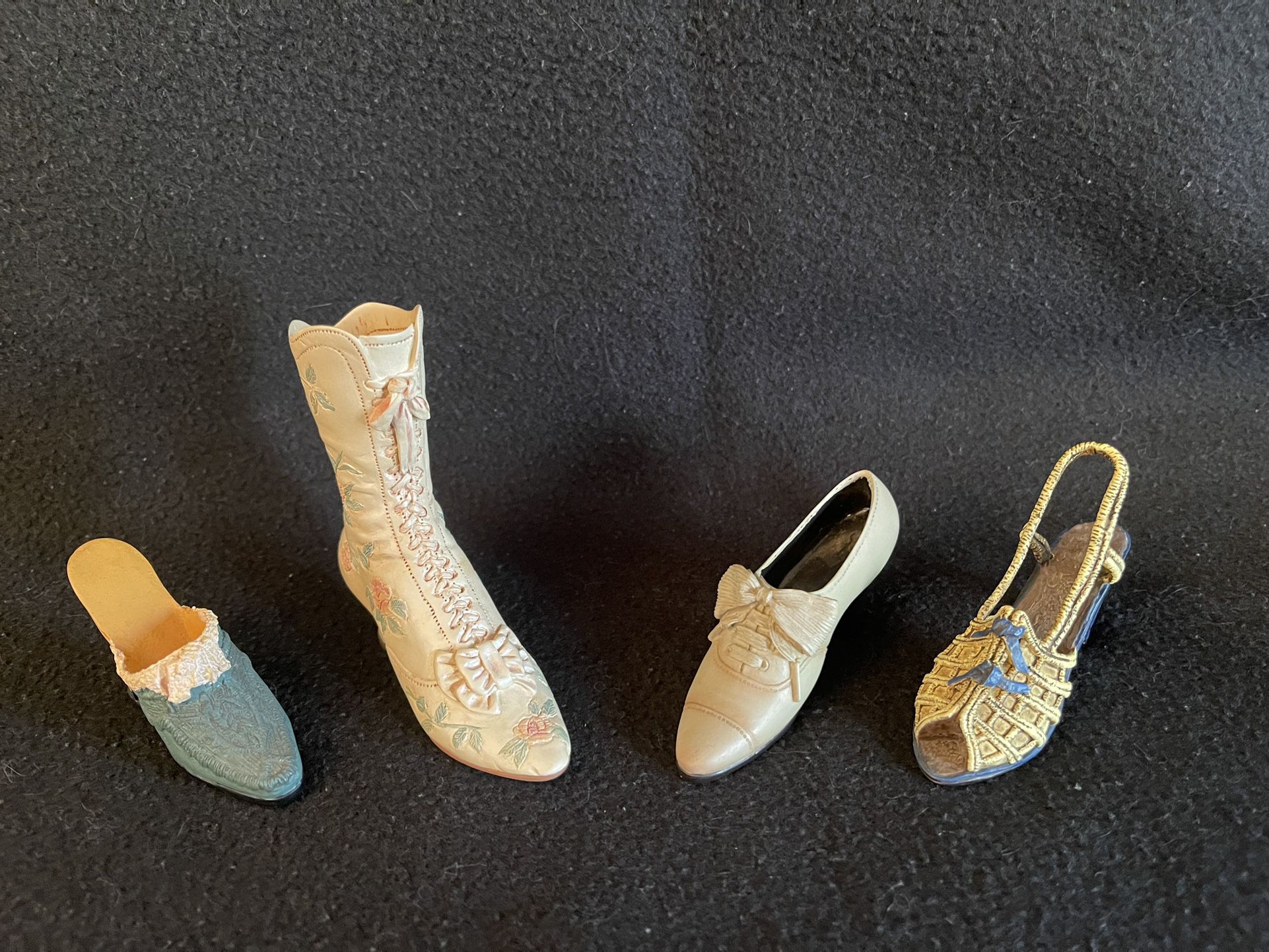 4 Lot Just the Right Shoe by Raine - Victorian Wedding Boot 1999 Figurine + QCOK