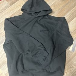 Black Essential Hoodie Size Large