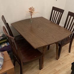Wood Dining Table And Chairs