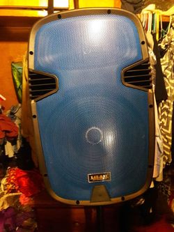 Bocina con Bluetooth y radio de 15 pulgadas grande toca muy fuerte por la cantidad de $120 No hija no