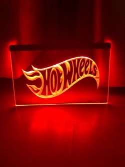 HOT WHEELS LED NEON RED LIGHT SIGN 8x12