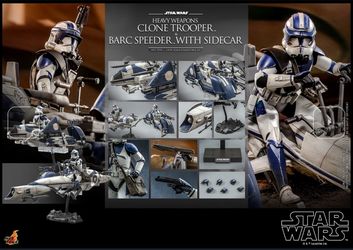 Hot Toys Heavy Weapons Clone Trooper & BARC Speeder TMS077