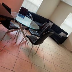 Sala Y Comedor De 4 Sillas 