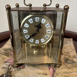 Antique German Made Konard  Mauch Diana Desk Clock, Working and Key Include.
