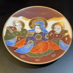 vintage Japanese Satsuma moriage plate