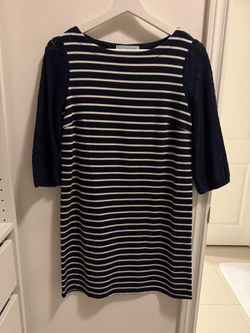 One Piece Navy Blue Stripe Dress Size XS