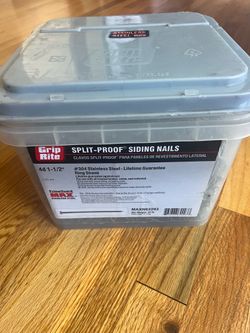 GRIP RITE SPLIT PROOF SIDING NAILS 4 D 1- 1/2”