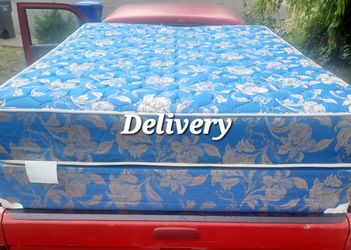 Queen mattress and box spring.