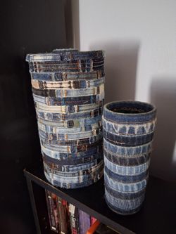 Handmade denim containers