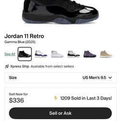 Jordan 11 Gamma Blue