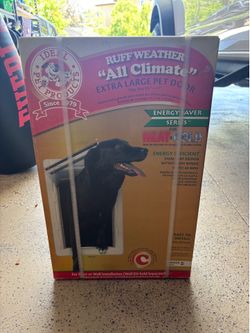 Ideal Ruff Weather All Climate Extra Large Dog Door – New in Box – XL 9¾” x 17” Flap – $80 OBO