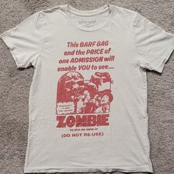 Zombie Barf Bag Shirt Gutter Garbs Medium Horror Halloween 