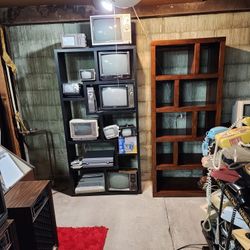 Wooden Cube Divided Tall Shelf