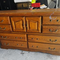 Vintage Wooden Dresser / Buffet with Drawers