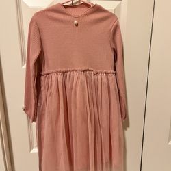 Elegant Pink Dress For Girls 6-7 Y